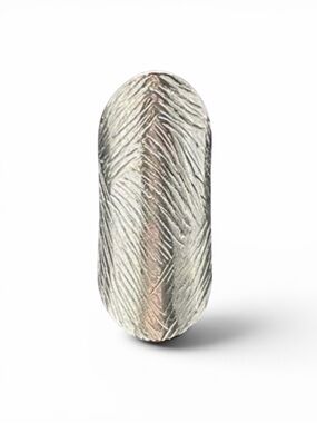BeBe Silver Textured Statement Ring Size 6.5
